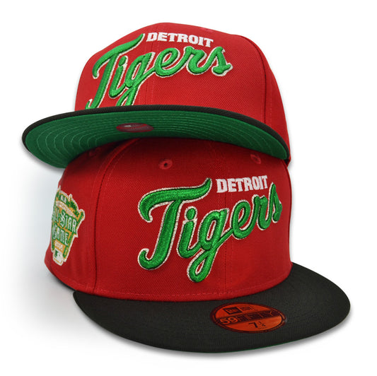 Detroit Tigers 2005 ALL-STAR GAME Exclusive New Era 59Fifty Fitted Hat - Scarlet/Green
