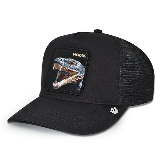 VICIOUS SNAKE Goorin Bros Mesh Trucker Snapback Hat - Black