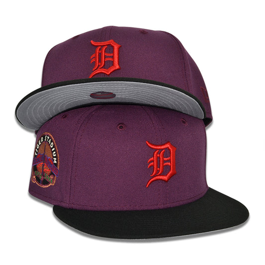 Detroit Tigers "DR.FACILIER" Exclusive New Era 59Fifty Fitted Hat - Plum/Black