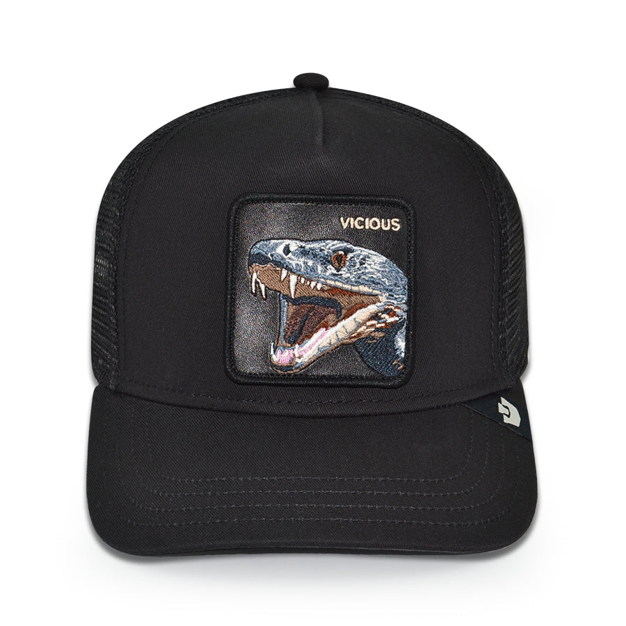 OUTLAW SERPENT Goorin Bros Mesh Trucker Snapback Hat - Black