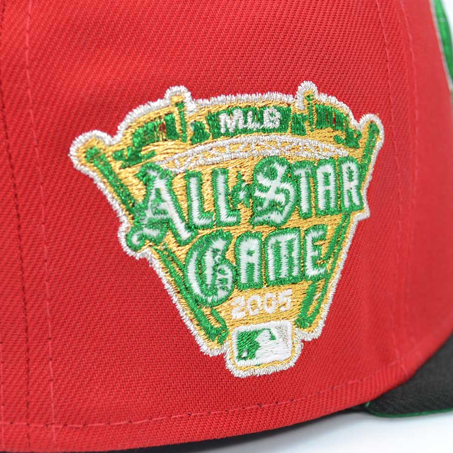 Detroit Tigers 2005 ALL-STAR GAME Exclusive New Era 59Fifty Fitted Hat - Scarlet/Green