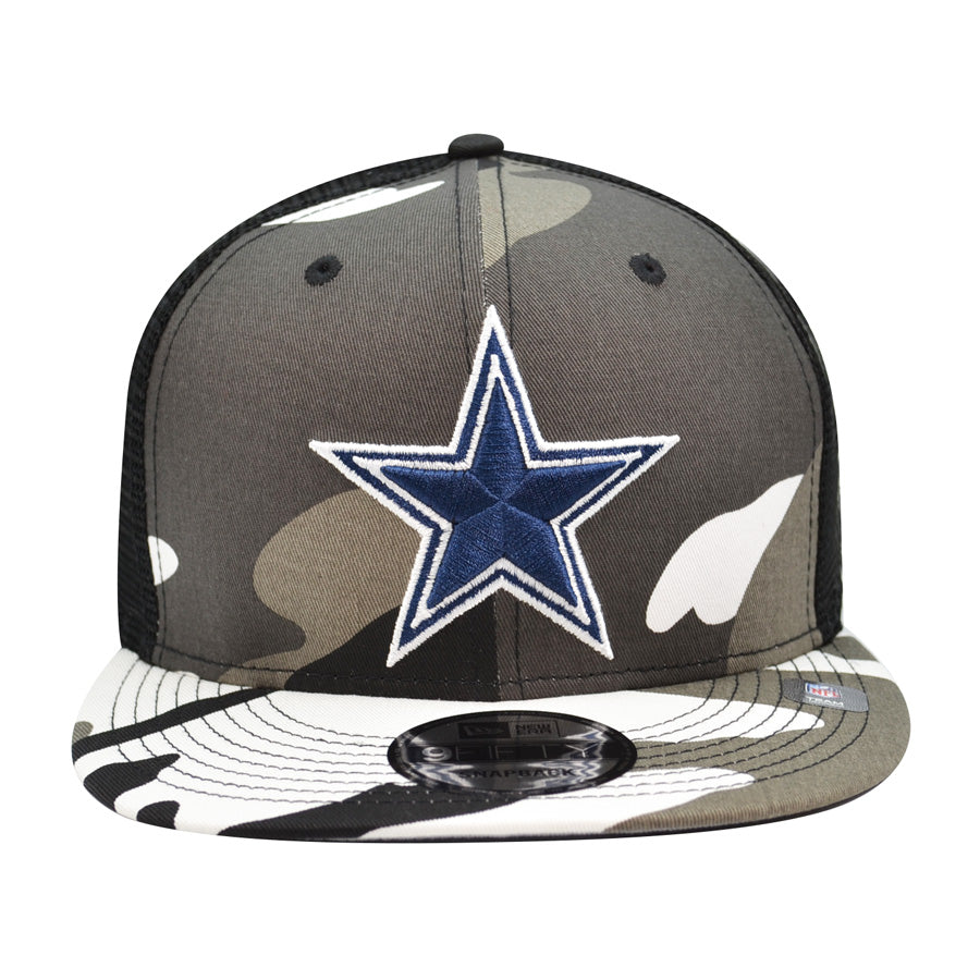 Dallas Cowboys New Era  URBAN CAMO TRUCKER MESH 9Fifty Snapback NFL Hat - Navy/Gray/Black/White