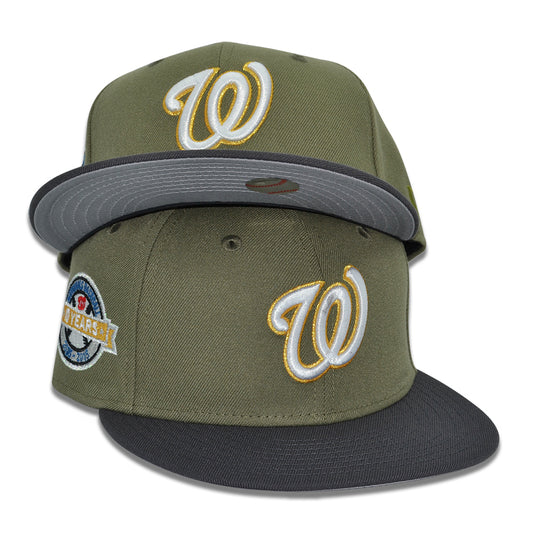 Washington Nationals "HHNF" Exclusive New Era 59Fifty Fitted Hat - Olive/Graphite