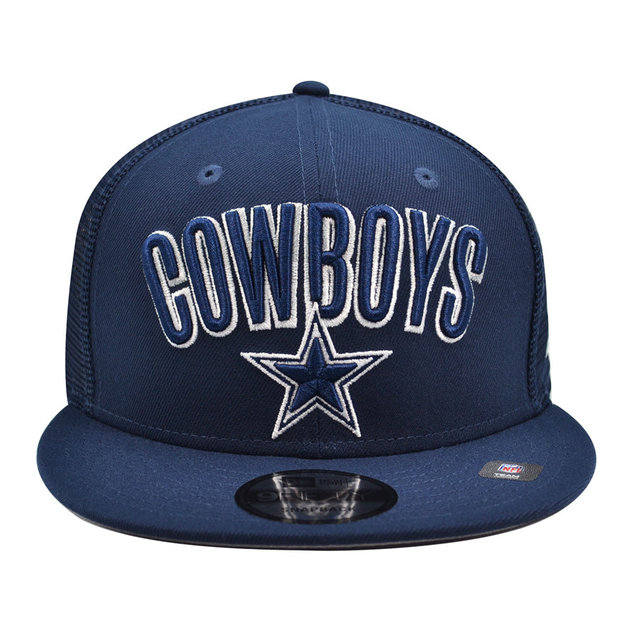 Dallas Cowboys New Era TEAM GRADE TRUCKER MESH 9Fifty Snapback NFL Hat - Navy/White