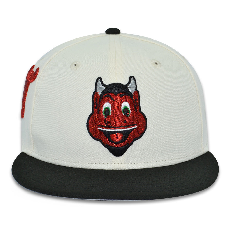 New Jersey Devils "NJ DEVIL" Exclusive New Era 59Fifty Fitted Hat - Chrome/Black