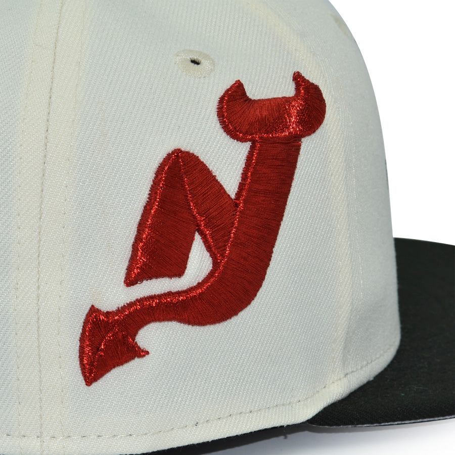 New Jersey Devils "NJ DEVIL" Exclusive New Era 59Fifty Fitted Hat - Chrome/Black