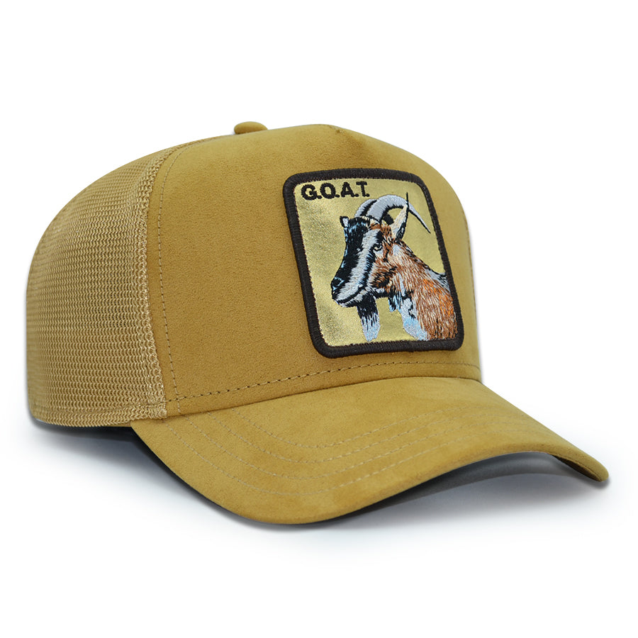 GOLDEN GOAT Goorin Bros Mesh Trucker Snapback Hat - Amber