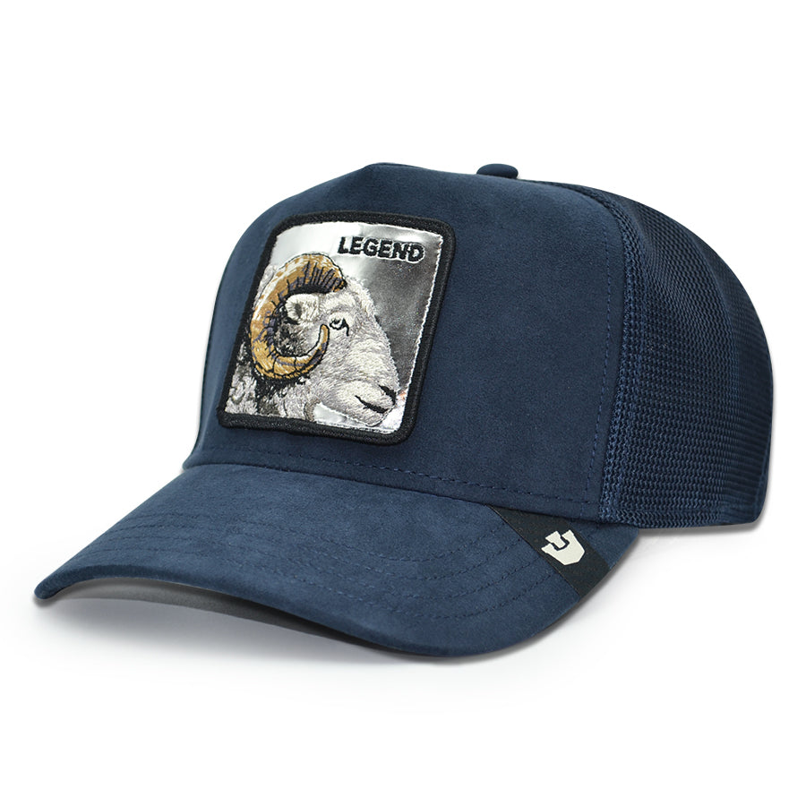 SILVER LEGEND Goorin Bros Mesh Trucker Snapback Hat - Navy Edge