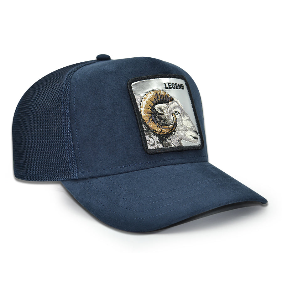 SILVER LEGEND Goorin Bros Mesh Trucker Snapback Hat - Navy Edge