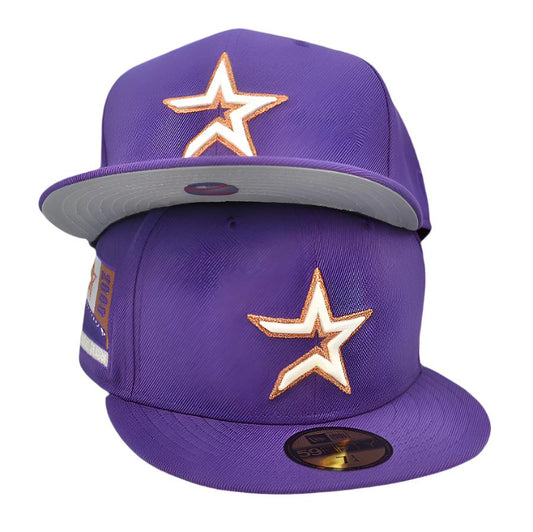 Houston Astros 2000 INAUGURAL SEASON Exclusive New Era 59Fifty Fitted Hat - Purple