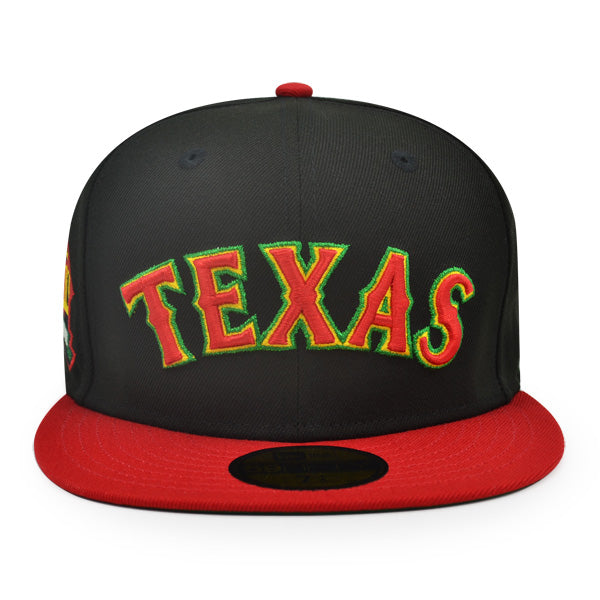 Texas Rangers FINAL SEASON Exclusive New Era 59Fifty Fitted Hat - Black/Red