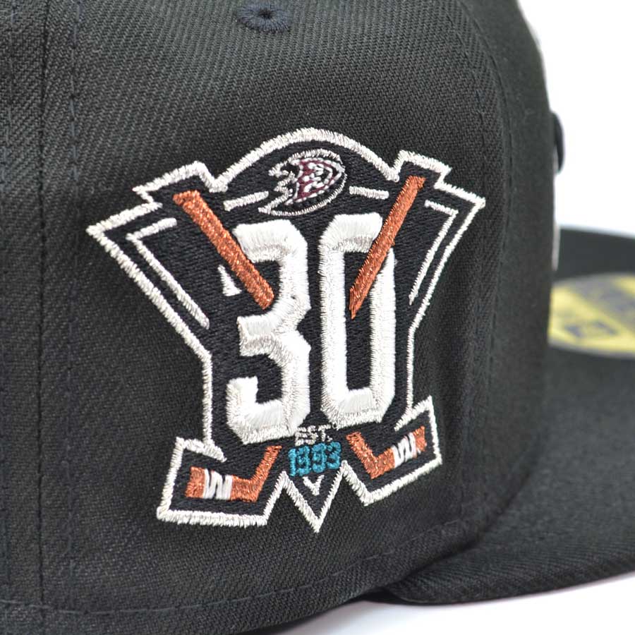 Anaheim Ducks "QUACK ATTACK" Exclusive New Era 59Fifty Fitted Hat - Black