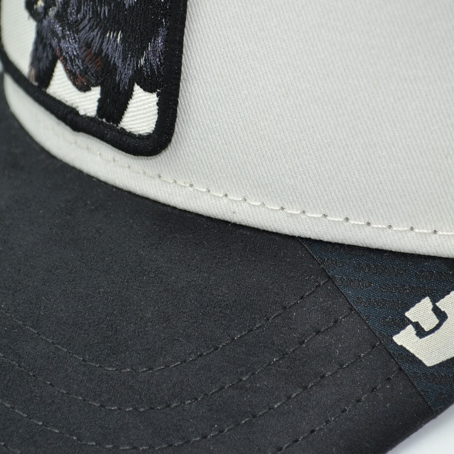 SUEDE RUTHLESS BULL Goorin Bros Mesh Trucker Snapback Hat - Dust/Black