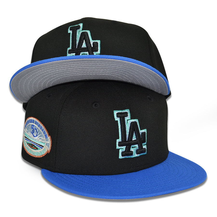 Los Angeles Dodgers "MAGICAL MAZE" Exclusive New Era 59Fifty Fitted Hat - Black/Blue Bead