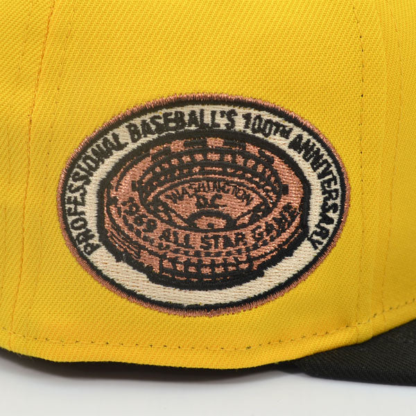 Washington Nationals 1969 ALL-STAR GAME 100th ANNIVERSARY Exclusive New Era 59Fifty Fitted Hat - Canary Yellow/Black