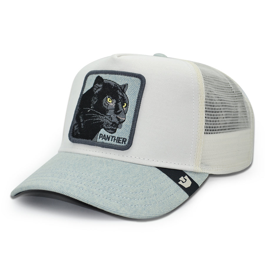 DENIM BLACK PANTHER Goorin Bros Mesh Trucker Snapback Hat - Dust/Light Denim