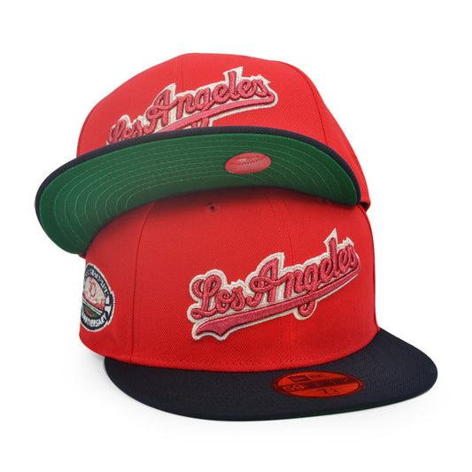 Los Angeles Dodgers 50th ANNIVERSARY Exclusive New Era 59Fifty Fitted Hat - Red/Navy