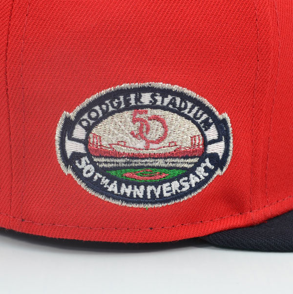 Los Angeles Dodgers 50th ANNIVERSARY Exclusive New Era 59Fifty Fitted Hat - Red/Navy