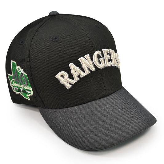 Texas Rangers 40th ANNIVERSARY Exclusive New Era 59Fifty Fitted Hat - Black/Graphite