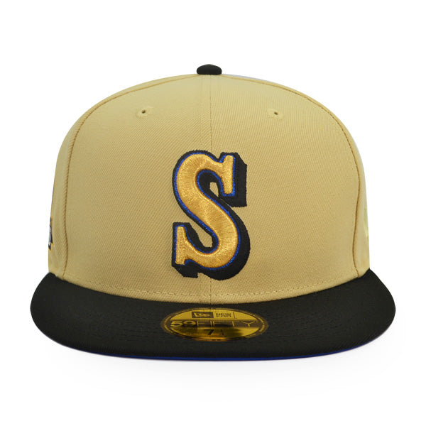 Seattle Mariners 30th ANNIVERSARY Exclusive New Era 59Fifty Fitted Hat - Vegas Gold/Black