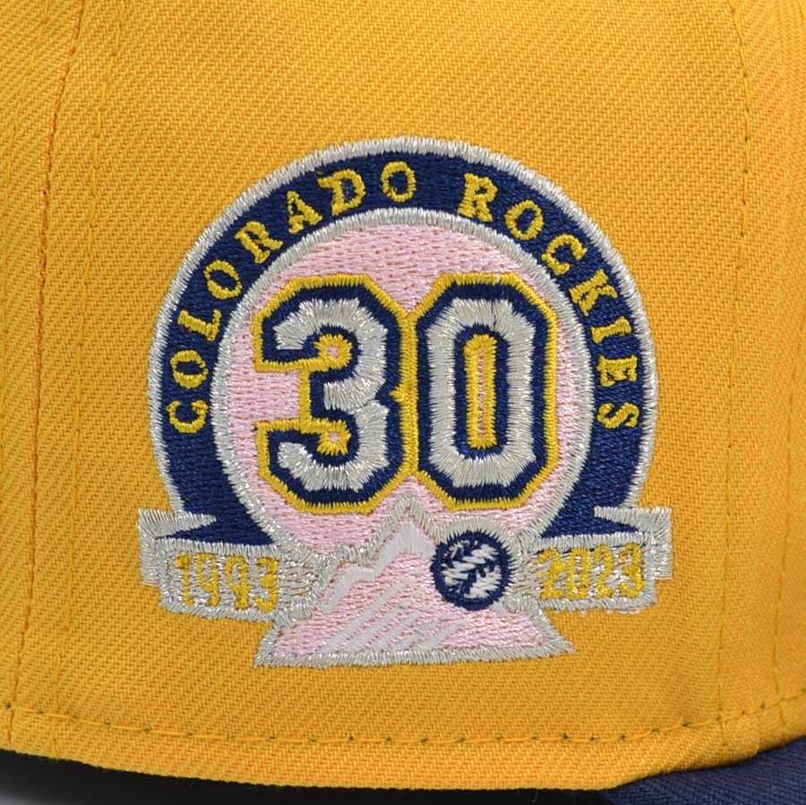 Colorado Rockies 30th Anniversary New Era Exclusive 59Fifty Fitted Hat - A-Gold/Navy