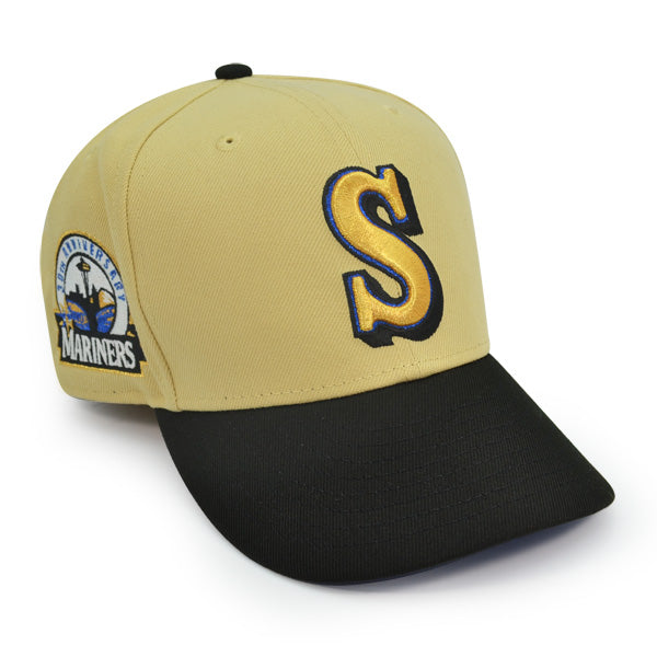 Seattle Mariners 30th ANNIVERSARY Exclusive New Era 59Fifty Fitted Hat - Vegas Gold/Black