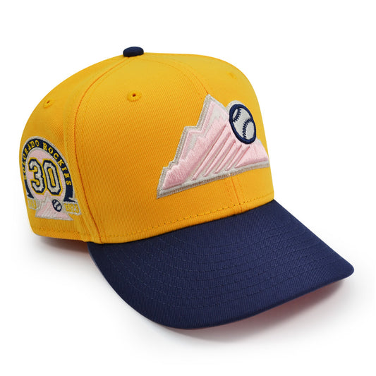 Colorado Rockies 30th Anniversary New Era Exclusive 59Fifty Fitted Hat - A-Gold/Navy