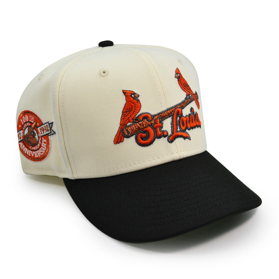 St.Louis Cardinals 100th Anniversary New Era Exclusive 59Fifty Fitted Hat - Chrome/Black