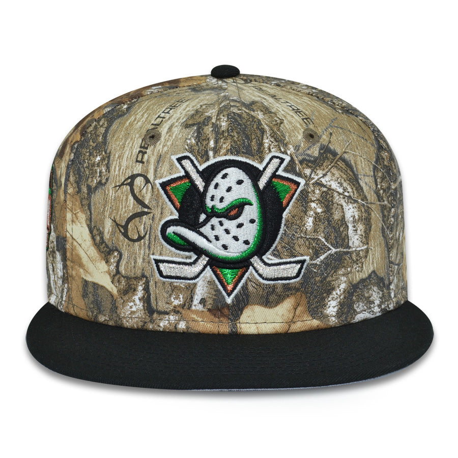 Anaheim Ducks "CAPTAIN QUACK" Exclusive New Era 59Fifty Fitted Hat - Real Tree/Black