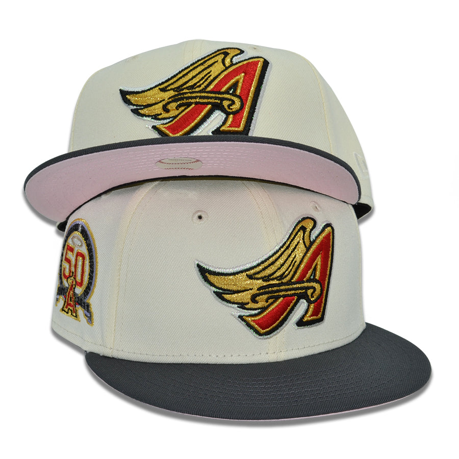 Anaheim Angels "HEAVEN SENT" Exclusive New Era 59Fifty Fitted Hat - Chrome/Graphite