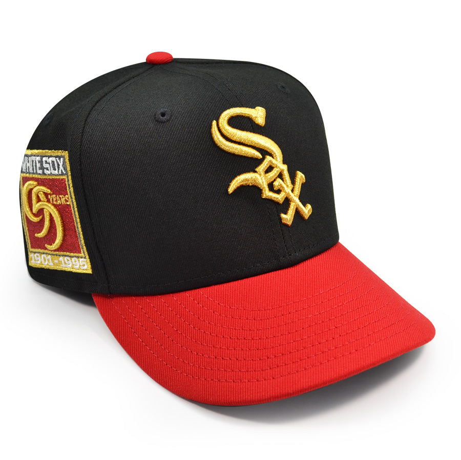 Chicago White Sox 95 YEARS Exclusive New Era 59Fifty Fitted Hat - Black/Red