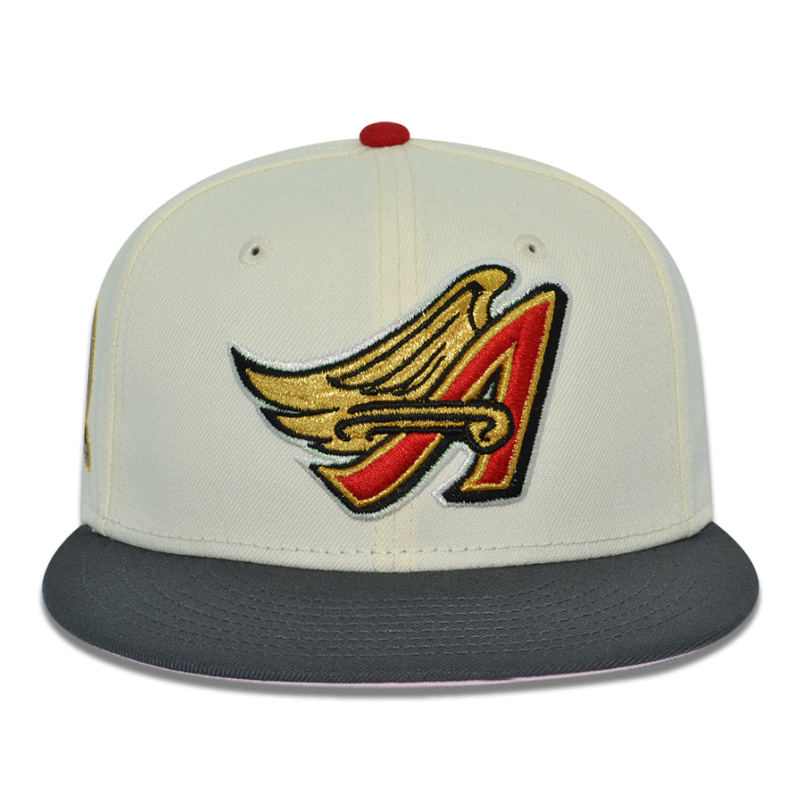 Anaheim Angels "HEAVEN SENT" Exclusive New Era 59Fifty Fitted Hat - Chrome/Graphite
