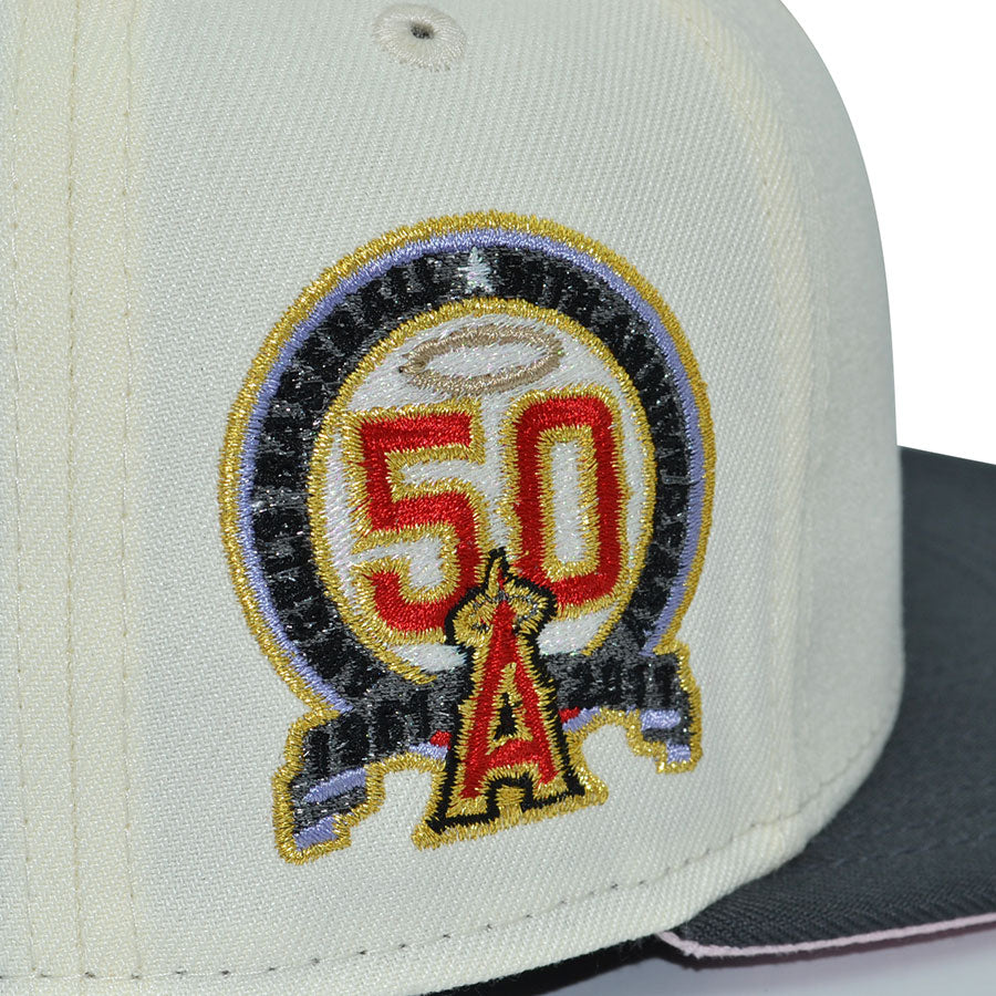 Anaheim Angels "HEAVEN SENT" Exclusive New Era 59Fifty Fitted Hat - Chrome/Graphite