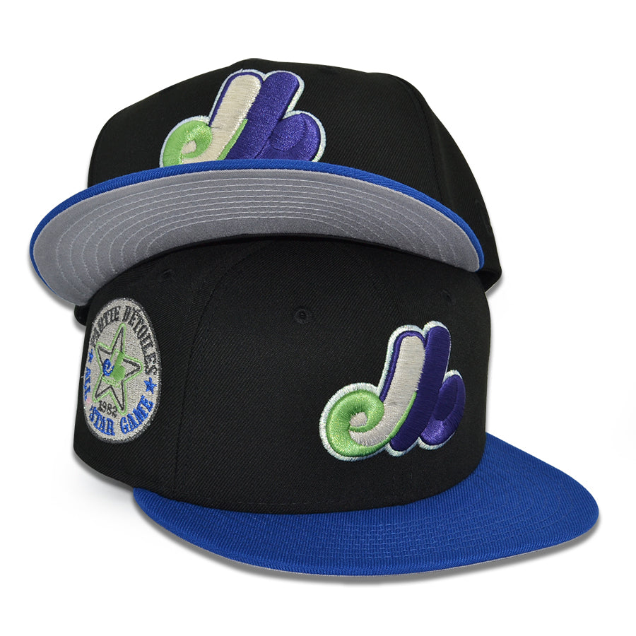 Montreal Expos "MOJO" Exclusive New Era 59Fifty Fitted Hat - Black/Light Royal