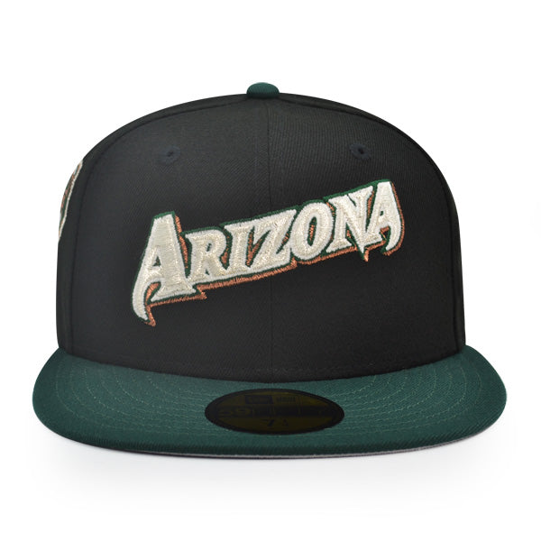 Arizona Diamondbacks 1989 INAUGURAL SEASON Exclusive New Era 59Fifty Fitted Hat - Black/DkGeen