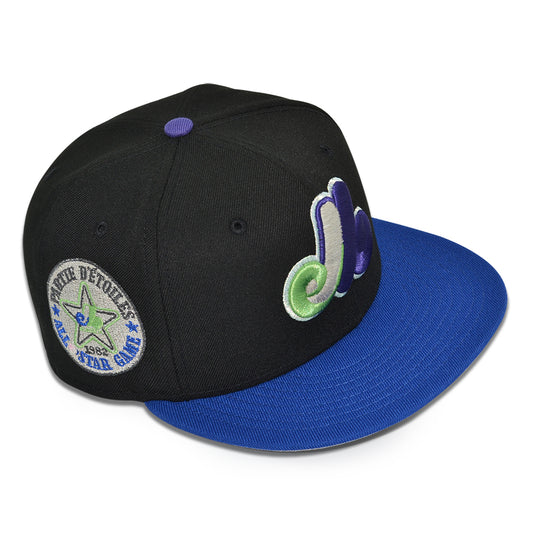 Montreal Expos "MOJO" Exclusive New Era 59Fifty Fitted Hat - Black/Light Royal