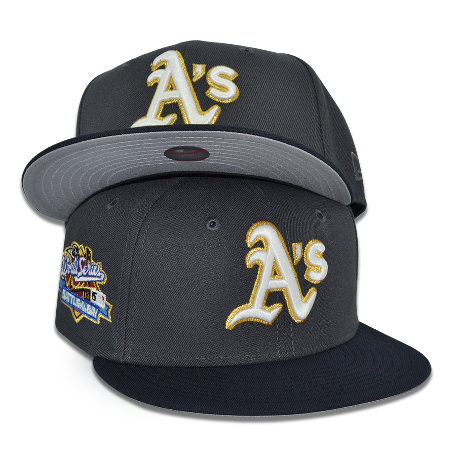 Oakland Athletics "AKAZA vs RENGOKU" Exclusive New Era 59Fifty Fitted Hat - Dark Graphite/Navy