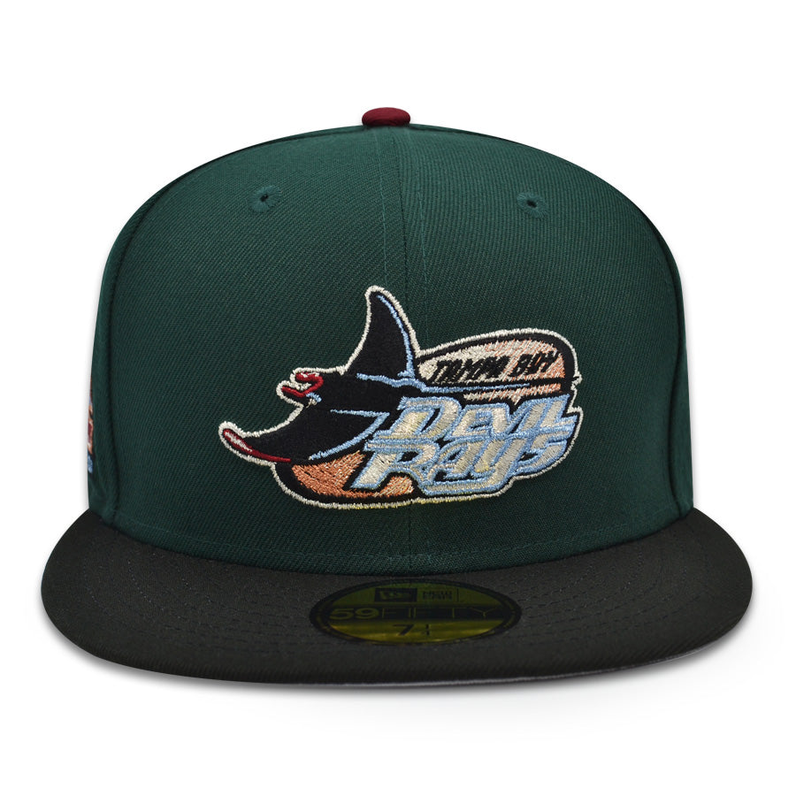 Tampa Bay Devils "BAYSHORE BLVD" Exclusive New Era 59Fifty Fitted Hat - Dark Green/Black