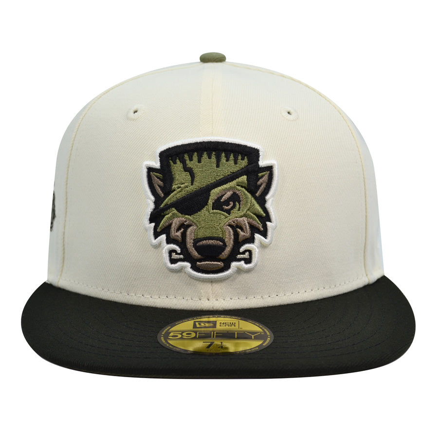 Erie Seawolves Eastern League Exclusive New Era 59Fifty Fitted Hat - Chrome/Black