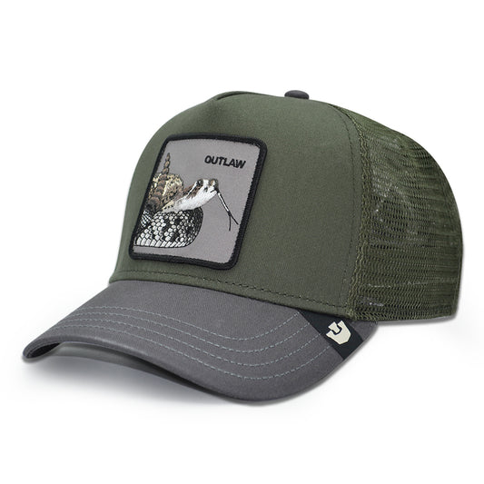 OUTLAW SERPENT Goorin Bros Mesh Trucker Snapback Hat - Palm