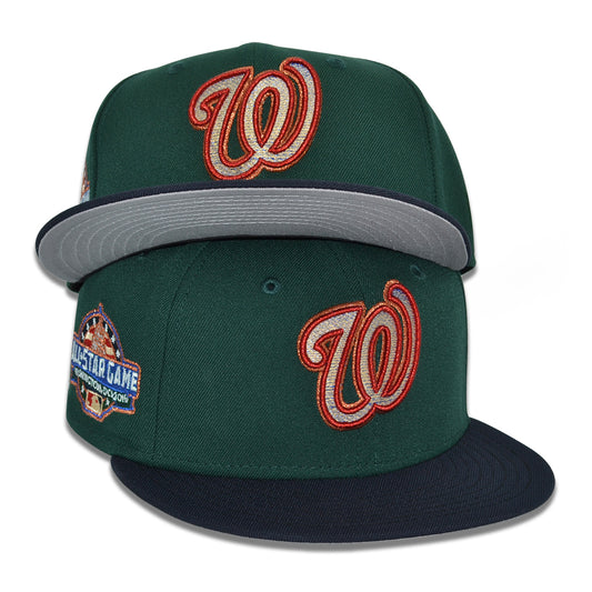 Washington Nationals "CAPITAL LO" Exclusive New Era 59Fifty Fitted Hat - Dark Green/Navy
