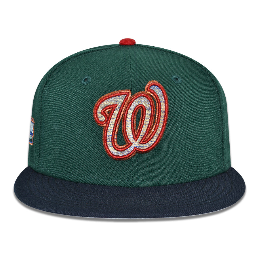 Washington Nationals "CAPITAL LO" Exclusive New Era 59Fifty Fitted Hat - Dark Green/Navy