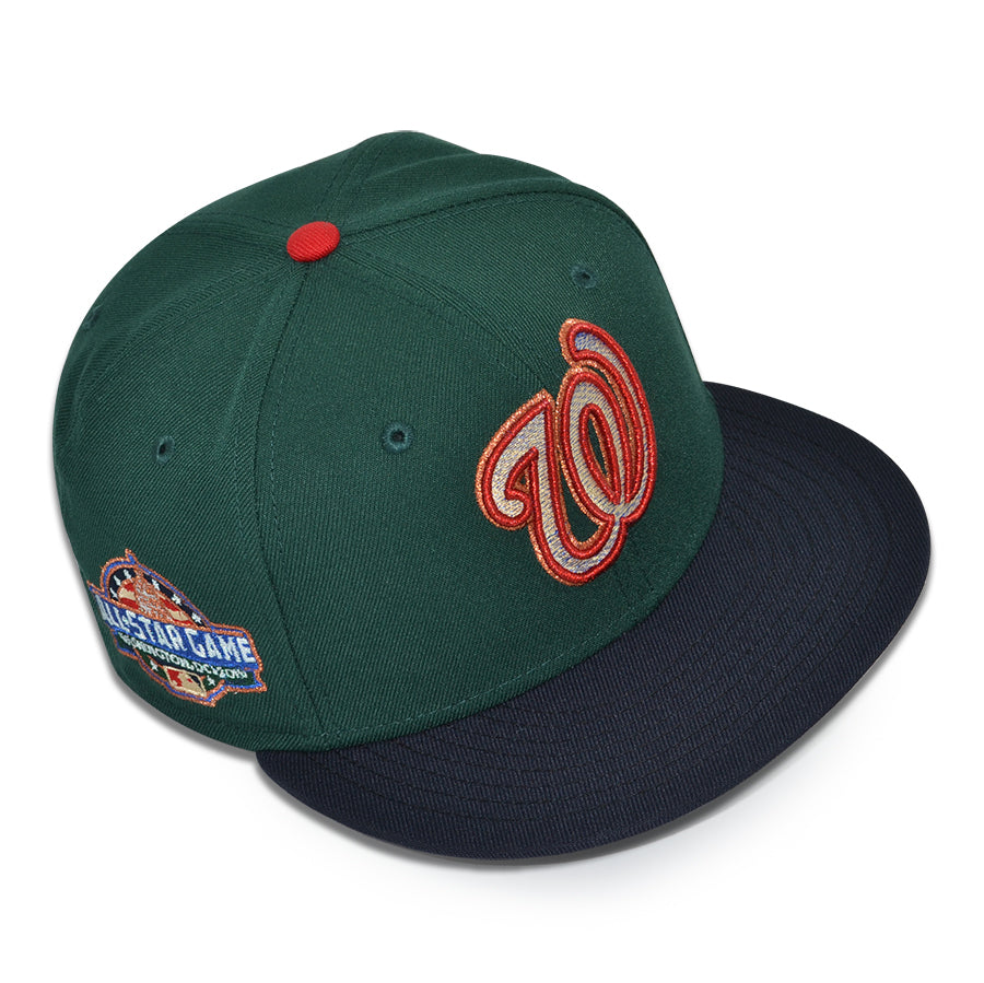Washington Nationals "CAPITAL LO" Exclusive New Era 59Fifty Fitted Hat - Dark Green/Navy