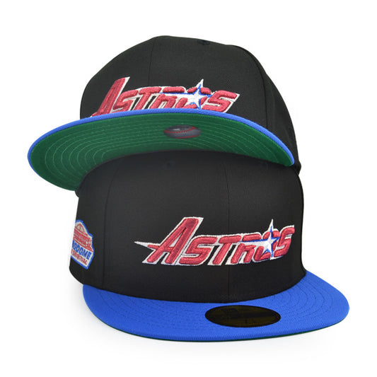 Houston Astros ASTRODOME Exclusive New Era 59Fifty Fitted Hat - Black/Blue Bead
