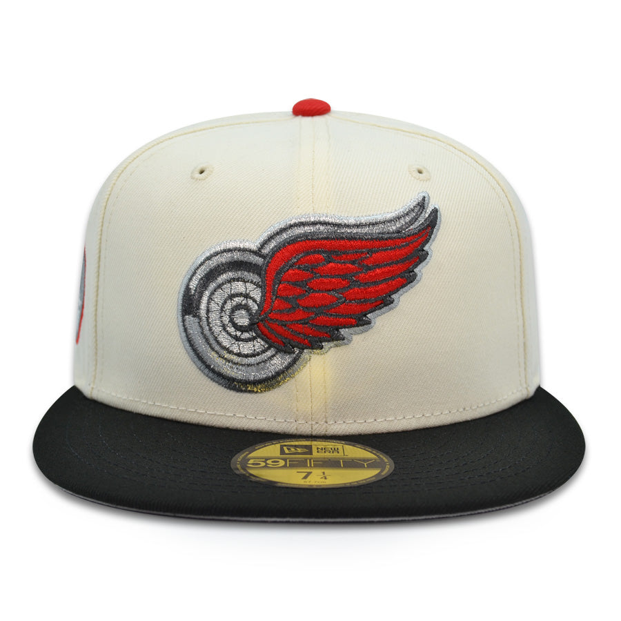 Detroit Red Wings "THE CLASSIC" Exclusive New Era 59Fifty Fitted Hat - Chrome/Black