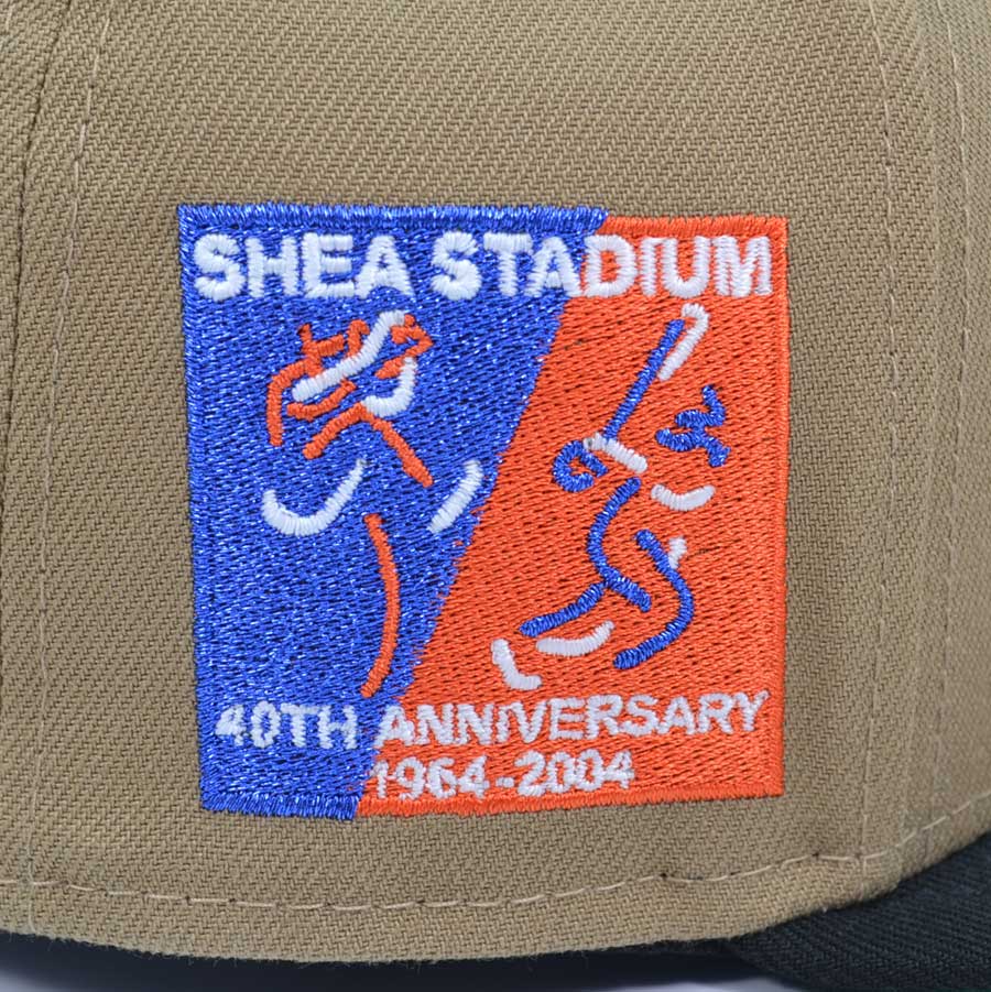 New York Mets 40th Anniversary SHEA STADIUM Exclusive New Era 59Fifty Fitted Hat - Khaki/Black