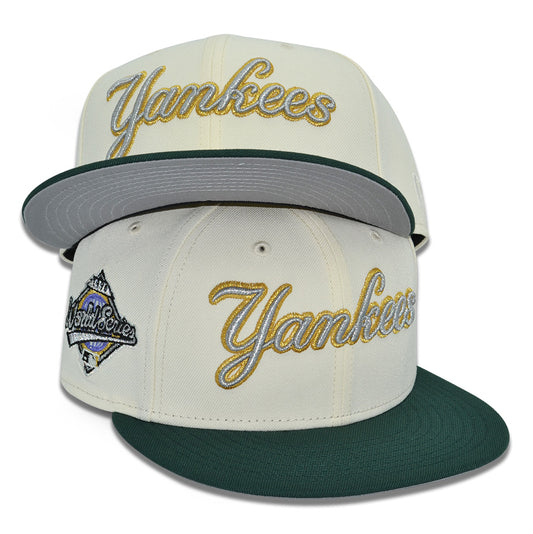 New York Yankees "WALL STREET" Exclusive New Era 59Fifty Fitted Hat - Chrome/Dark Green