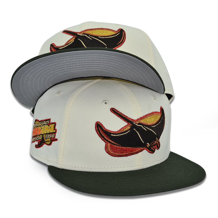 Tampa Bay Devil Rays “OUTBACK LEGEND" Exclusive New Era 59Fifty Fitted Hat - Chrome/Dark Seawood