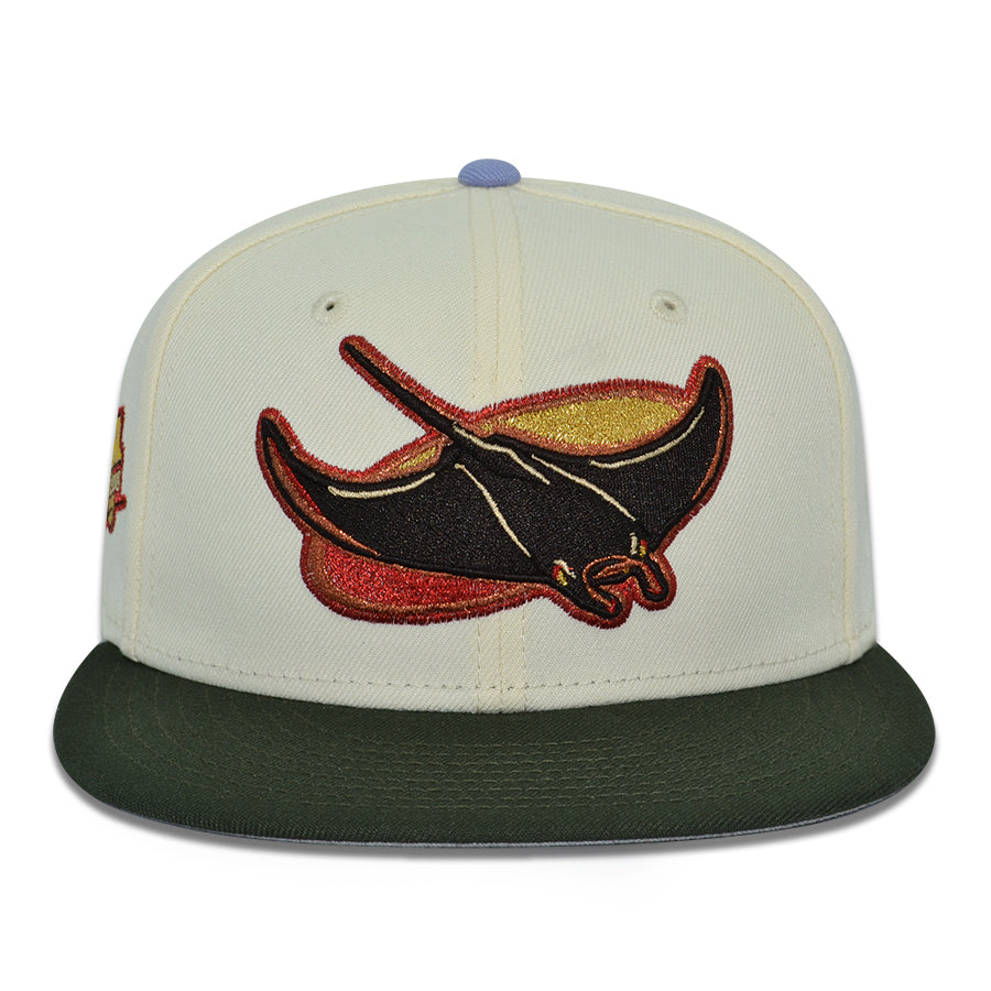 Tampa Bay Devil Rays “OUTBACK LEGEND" Exclusive New Era 59Fifty Fitted Hat - Chrome/Dark Seawood