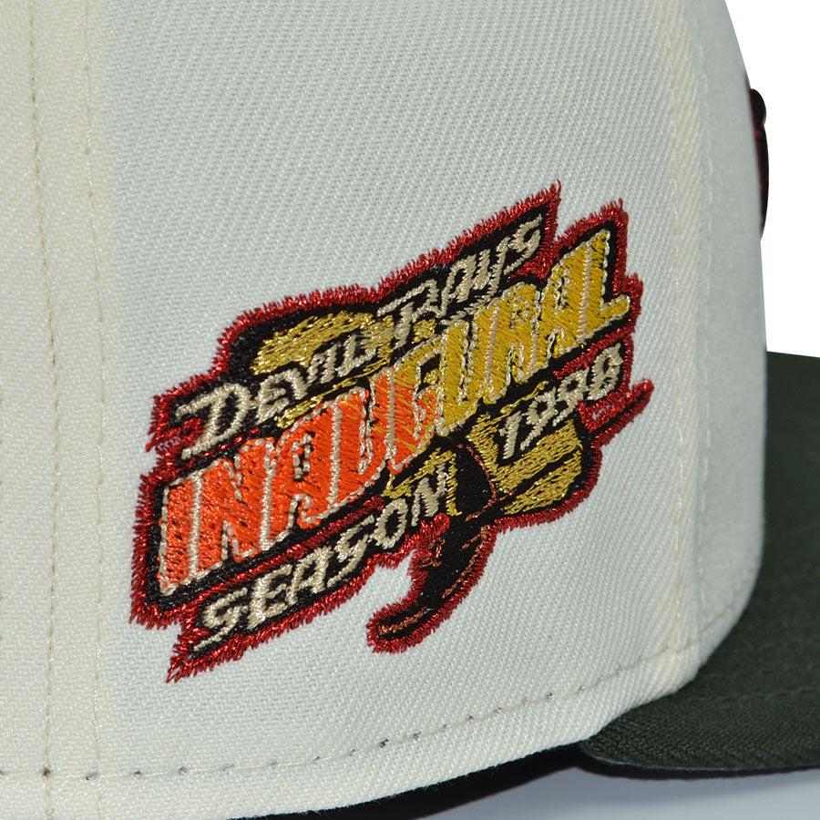 Tampa Bay Devil Rays “OUTBACK LEGEND" Exclusive New Era 59Fifty Fitted Hat - Chrome/Dark Seawood